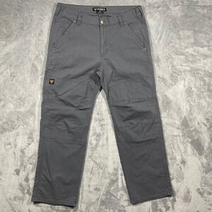 HAWX Work Gear Mens Gray‎ Carpenter Pants Size 36(37) x 32(31) Relaxed Fit